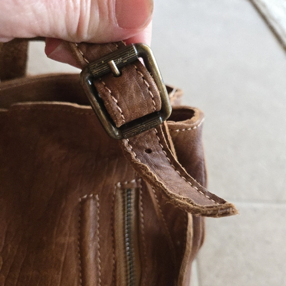 Sundance Italy Bag Brown Leather Brass Hardware Hobo Shoulder Tote Satchel Soft - Picture 3 of 16
